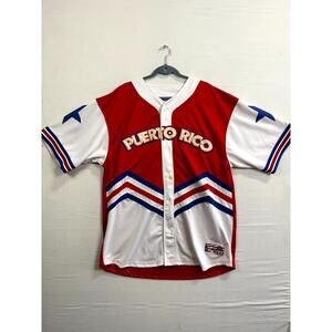 Mega USA Jersey Mens 3XL Red White Logo Puerto Rico Baseball #21 Short Sleeve